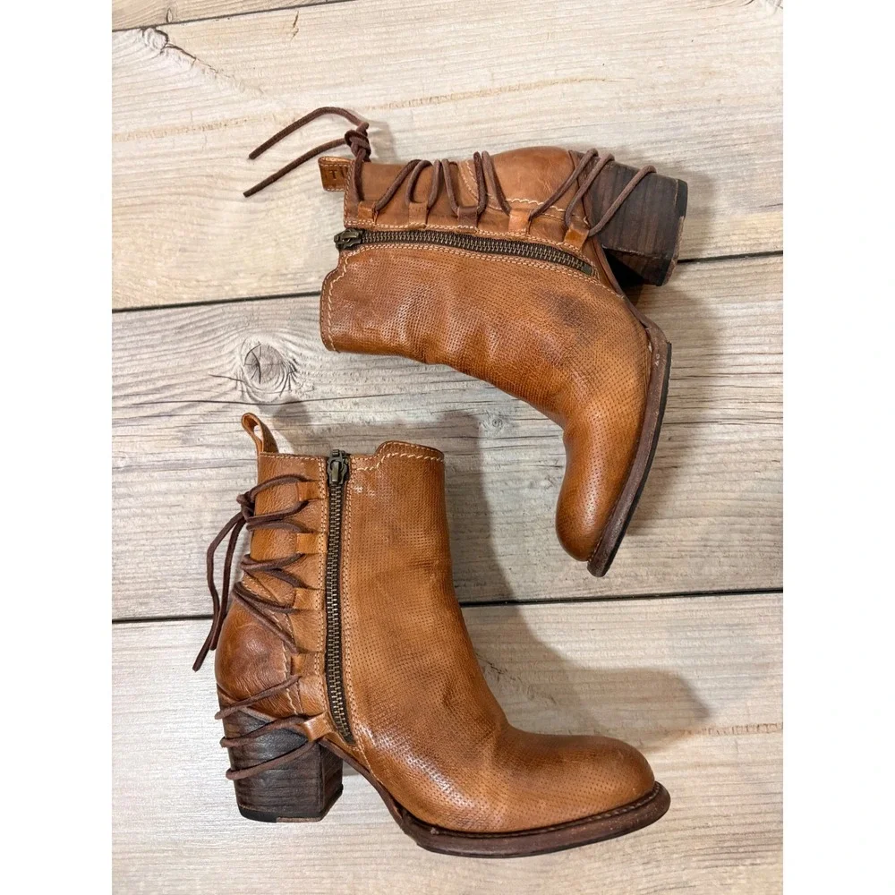 Bed Stü Cobbler Blair Leather Boots Women's 7 Western‎ Boho Cowgirl Casual